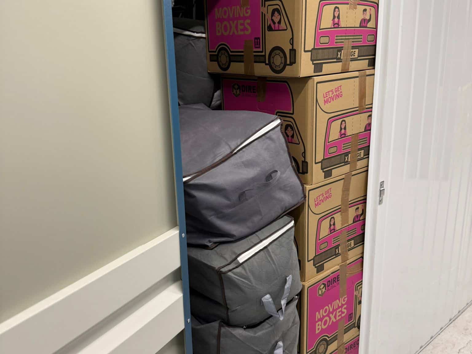 Belongings placed into indoor storage by Tee’s Removals