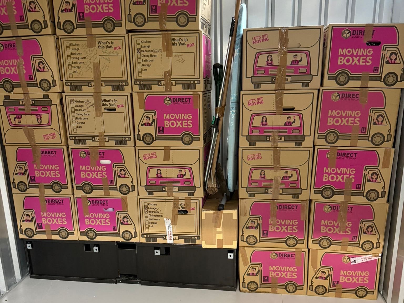 Furniture securely stored during a house move in Nottingham